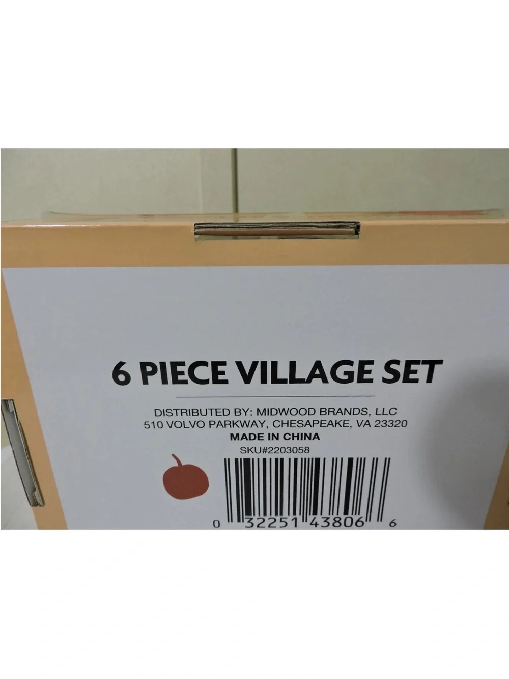 Thanksgiving Pumpkin Figurines Village Set 6 Piece  NIB Set